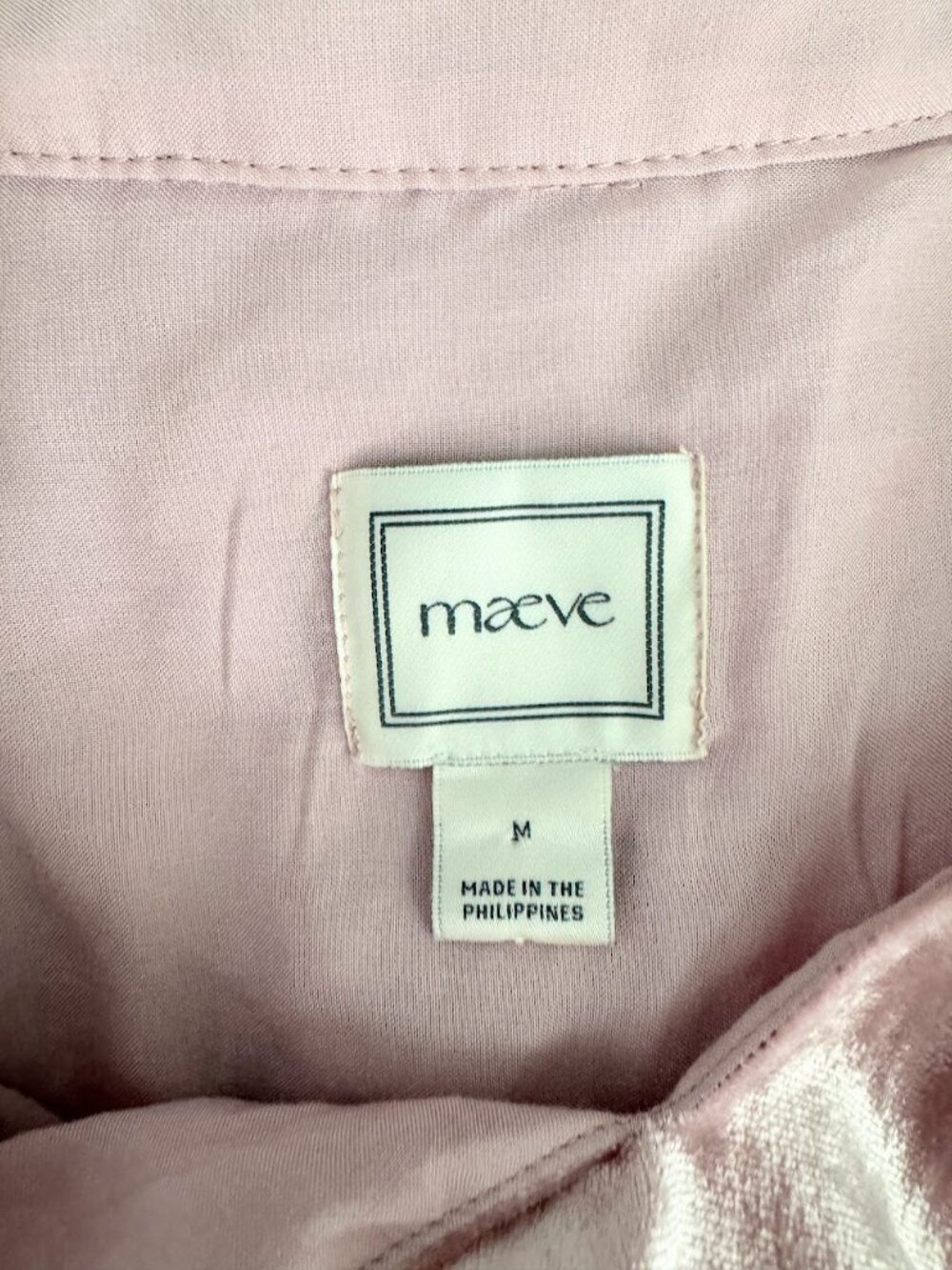 Maeve Velvet Mini Dress Pink Tie Neck Long Sleeve Anthropologie M Romantic - Picture 9 of 11